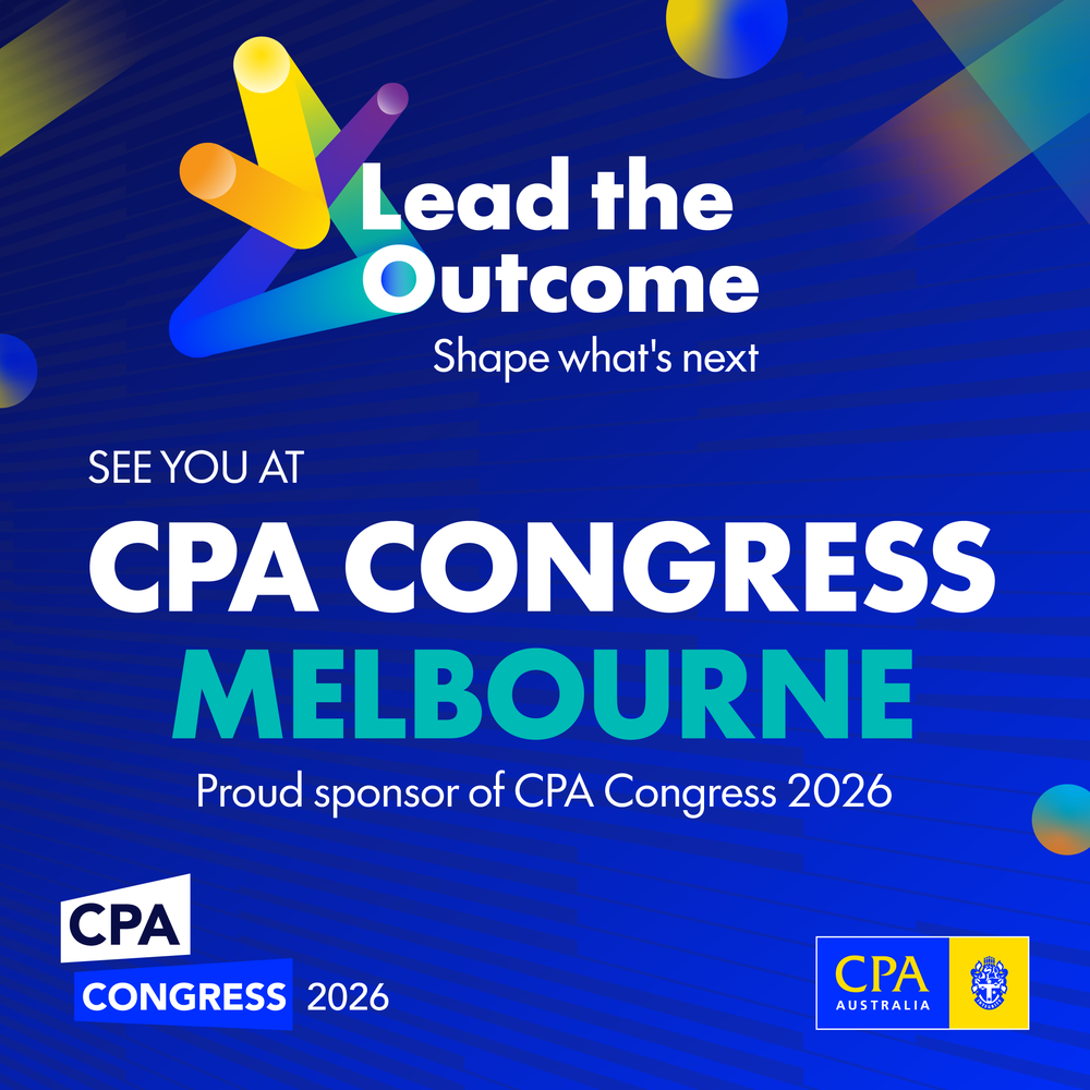 Lead the Outcome — Shape what's next. See you at CPA Congress Melbourne. Proud sponsor of CPA Congress 2026.